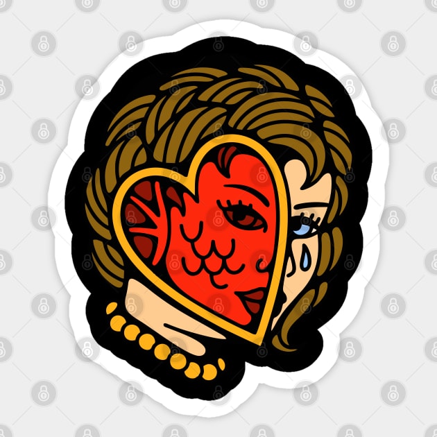 Lady heart demon Sticker by Bojes Art